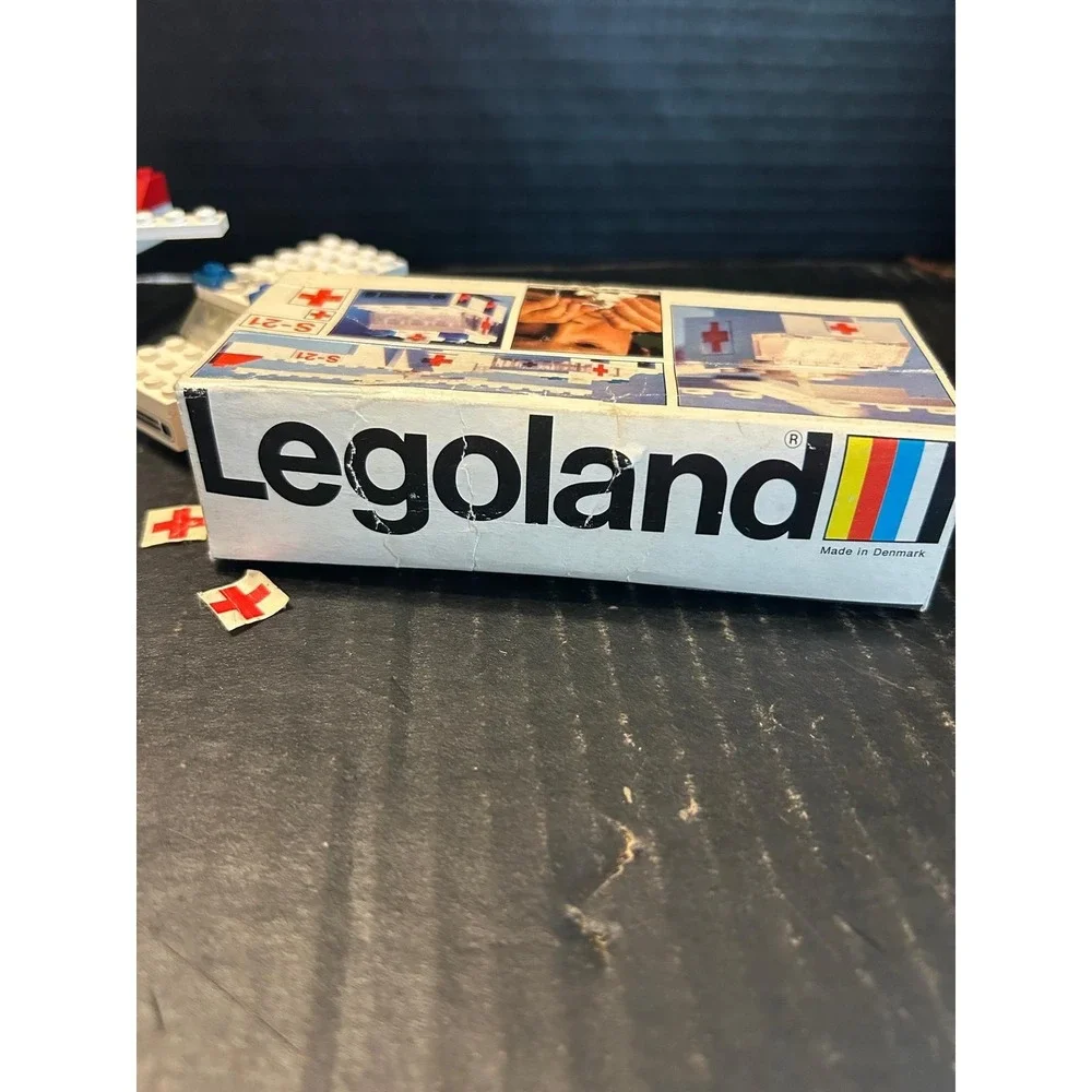Vintage Lego 653 Rescue Units ambulance helicopter Legoland 653-1 Orig Box
